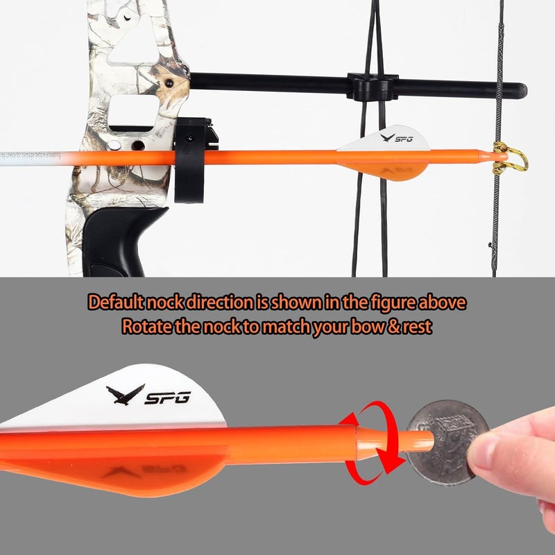 SP.G Archery Arrows for Compound Bow - 30 Inch Arrows for Compound Bow, 500 Spine Carbon Compound Arrows for Recurve Bow Shooting Hunting 12 Packs - Image 4